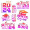 Search for red and white graduation stickers Senior class