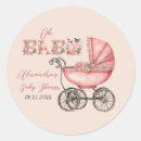 Search for baby carriage shower stickers Pink