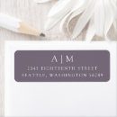 Search for monogram wedding invitation return address labels Initials