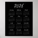 Search for black and white calendar posters 2025