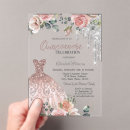 Search for pink and silver quinceanera invitations Glitter