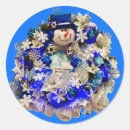 Search for star wreath stickers Blue and white