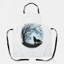 Search for howling wolf aprons Halloweengifts