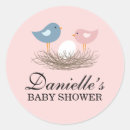 Search for birds baby shower stickers Bird nest