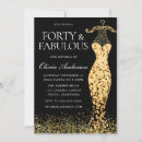 Search for glam 40th birthday invitations Gold