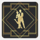 Search for roaring twenties stickers Black and gold