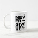 Search for never give in mugs Success