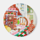 Search for candy illustration magnets Gingerbread house