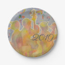 Search for happy new year paper plates Watercolor