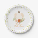 Search for white pumpkin plates Fall baby shower