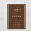 Search for chocolate wedding invitations Elegant