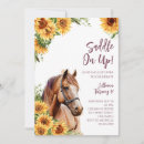 Search for sunflower birthday invitations Cowgirl