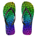 Search for black and white checkered flipflops Chequered