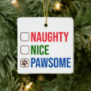 Search for naughty or nice christmas tree decorations Dog