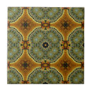Search for green and gold pattern tiles Abstract