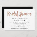 Search for faux gold bridal shower invitations Black and white