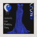 Search for formal 21st birthday invitations Black and white