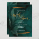 Search for emerald green sweet 16 invitations Modern