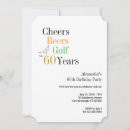 Search for beer 60th birthday invitations Cheers to 60 years