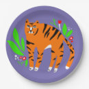 Search for tiger paper plates Red