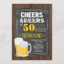 Search for beer 50th birthday invitations Cheers to 50 years
