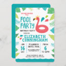 Search for funny pool party invitations Flamingo