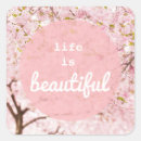 Search for life is beautiful stickers Pink