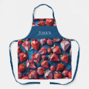 Search for strawberry pattern aprons Red