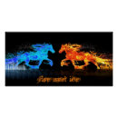 Search for blue fire posters Black