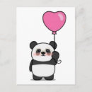 Search for panda lovers postcards Red