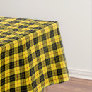 Search for yellow and black tablecloths Plaid