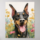 Search for doberman posters Watercolor