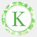 Search for tropical monogram stickers Monstera