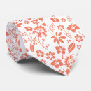 Search for coral orange ties Floral