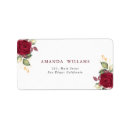 Search for red floral return address labels Rustic