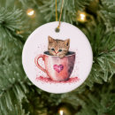Search for brown tabby cat christmas tree decorations Kitty
