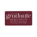 Search for maroon graduation return address labels Minimalist