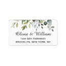 Search for blue flowers return address labels Greenery