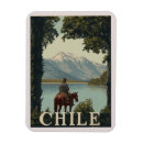 Search for chile vintage travel posters Lakeside scene design