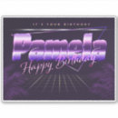 Search for retro name stickers Happy birthday