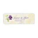 Search for purple pansy return address labels Pansies