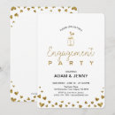 Search for hearts engagement party invitations Gold