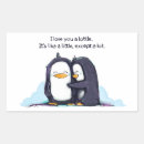 Search for penguin love stickers Valentine