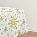 Search for gold white christmas tablecloths Snowflakes