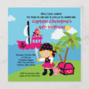 Search for girl pirate party invitations Treasure