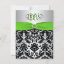 Search for lime and silver invitations Modern