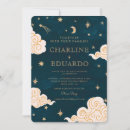 Search for clouds wedding invitations Gold