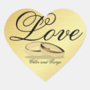 Search for gold ring wedding stickers Heart