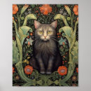 Search for black cat flowers art Antique