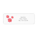 Search for red daisy return address labels Modern